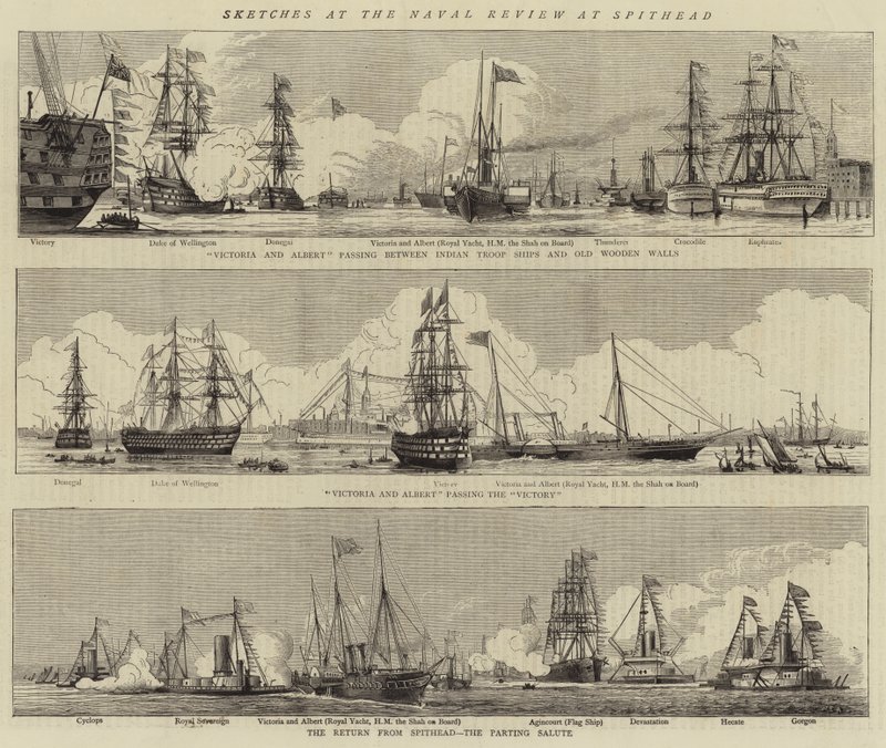 Croquis à la revue navale de Spithead - William Edward Atkins
