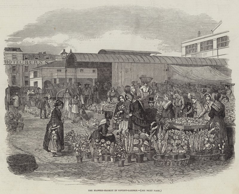 Le marché aux fleurs à Covent-Garden - William James Linton