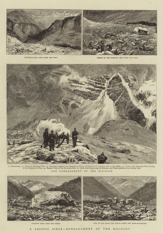 Un siège pacifique, bombardement du Risikopf - William Lionel Wyllie
