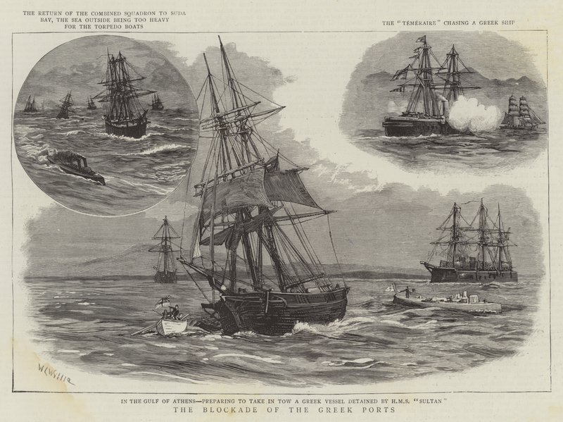 Le blocus des ports grecs - William Lionel Wyllie