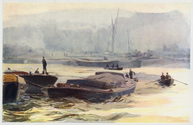 Péniches Muettes dans le Bassin - William Lionel Wyllie