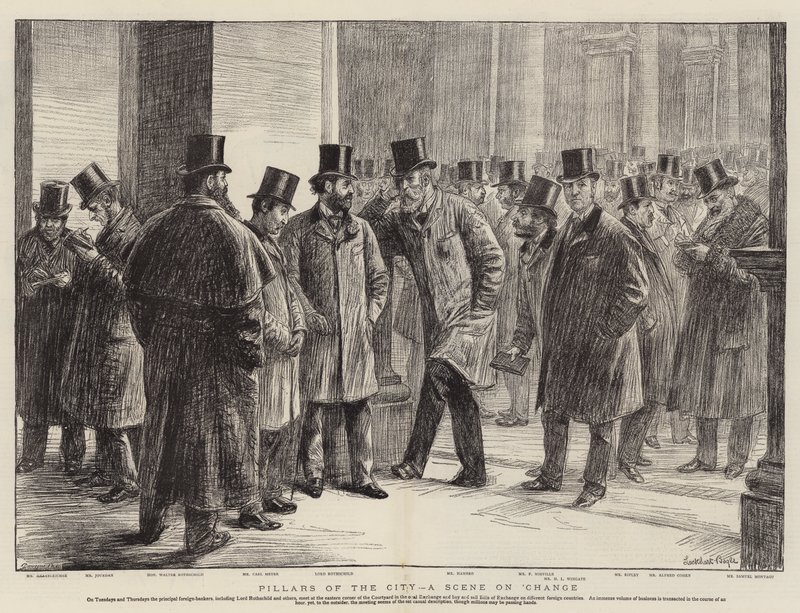 Les piliers de la ville, une scène à la Bourse - William Lockhart Bogle