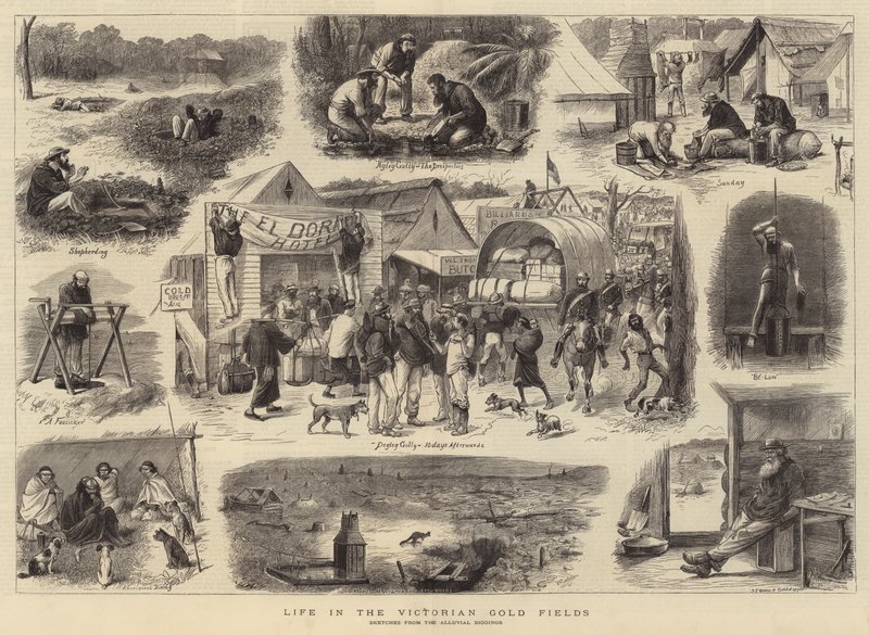 La vie dans les champs aurifères victoriens - William Ralston