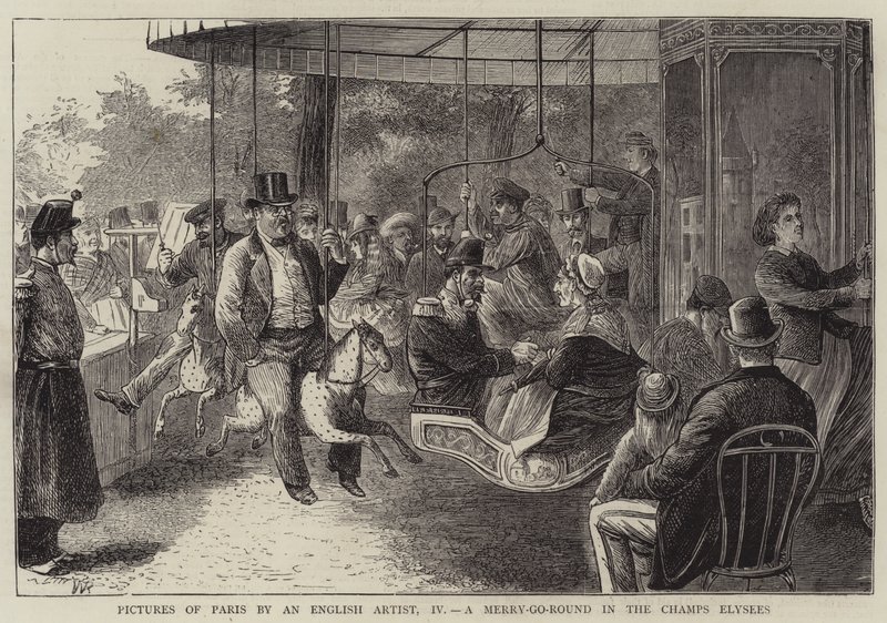 Images de Paris par un artiste anglais, IV, un manège aux Champs-Élysées - William Ralston
