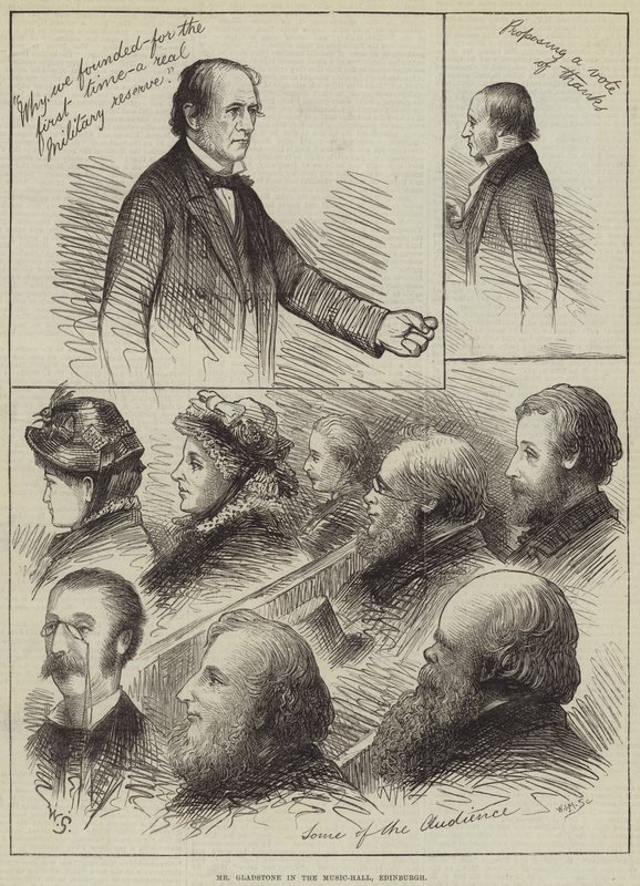 M. Gladstone dans le music-hall, Édimbourg - William Small