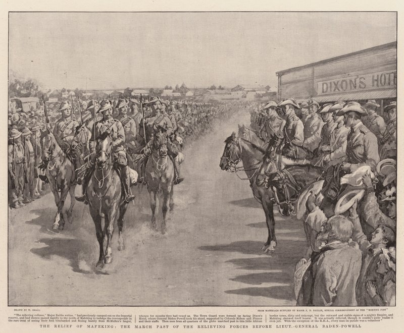 Le soulagement de Mafeking, le défilé des forces de secours devant le lieutenant général Baden-Powell - William Small