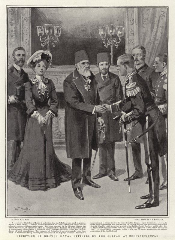 Réception des officiers de la marine britannique par le sultan à Constantinople - William T. Maud