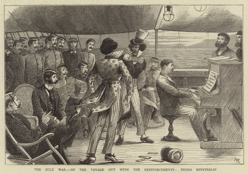 La guerre zouloue, en route avec les renforts, Minstrelsy noir - William (after) Ralston