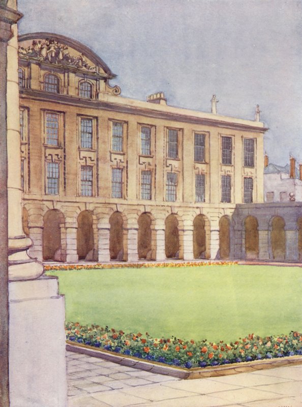 Cour et salle avant de la Reine, conçues par Hawkswood, un élève de Sir Christopher Wren - William Ainsworth Wildman