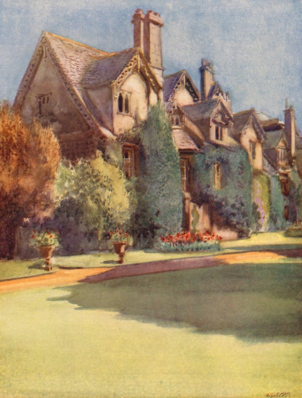 Les "mansiones" au Worcester College ; un vestige de la salle des moines bénédictins - William Ainsworth Wildman