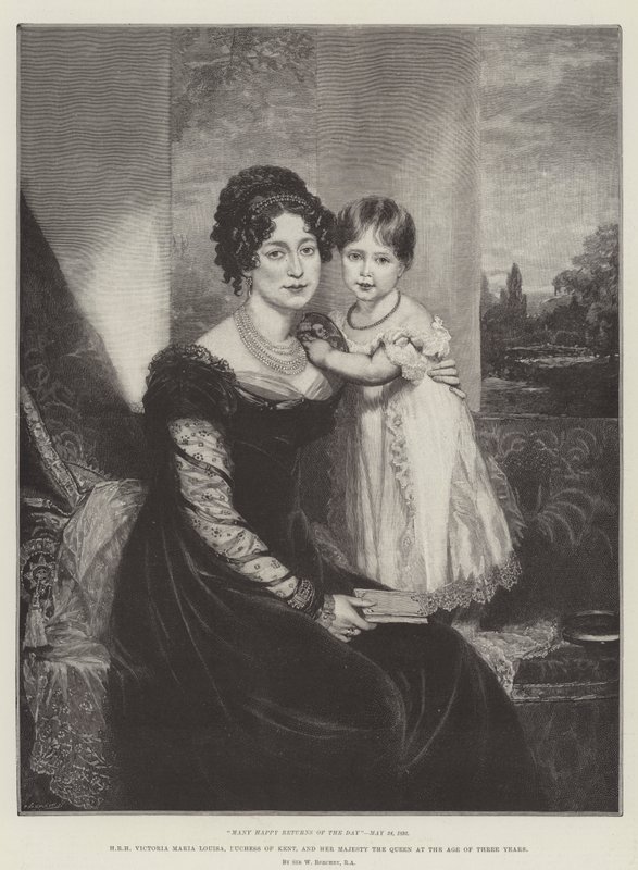 SAR Victoria Maria Louisa, duchesse de Kent, et Sa Majesté la Reine à l