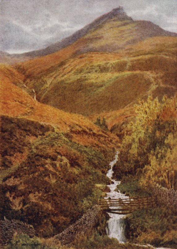 Le Nab et Golden Clough depuis Grindslow Dell, Edale - William Biscombe Gardner