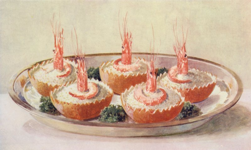 Savoureux de crevettes aux mandarines - William Bradshaw Handforth