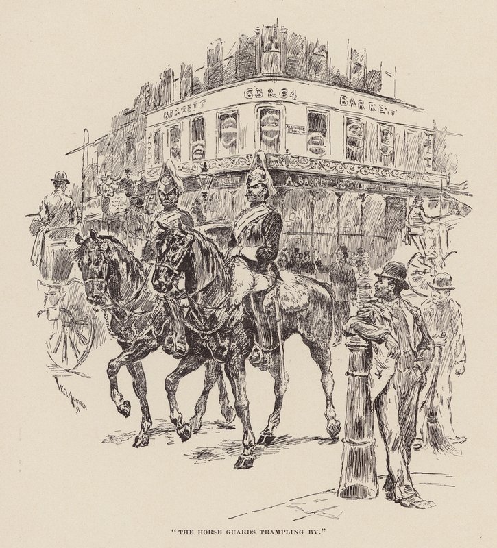 "Les gardes à cheval piétinant" (gravure) - William Douglas Almond