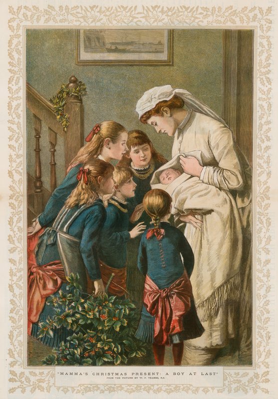 Le cadeau de Noël de maman : enfin un garçon - William Frederick Yeames