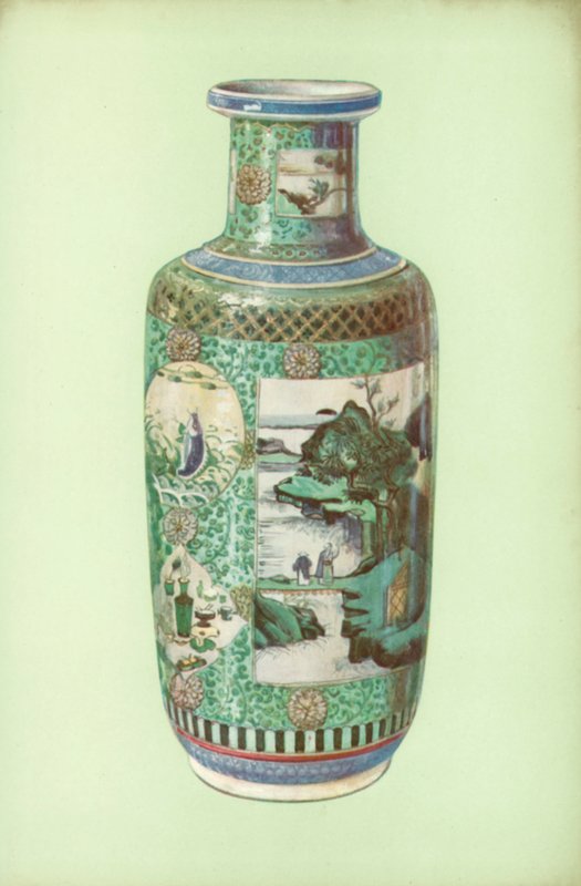 Vase, famille verte, chinois, période de K