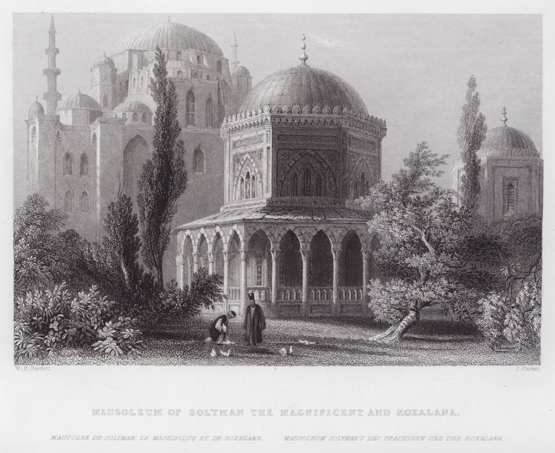 Mausolée de Soliman le Magnifique et Roxalana - William H. Bartlett