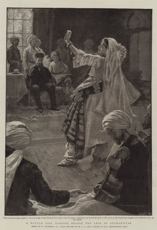 Une danseuse de Nautch devant l