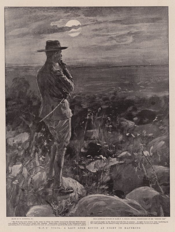 La veille de B-P, un dernier regard nocturne à Mafeking - William Hatherell