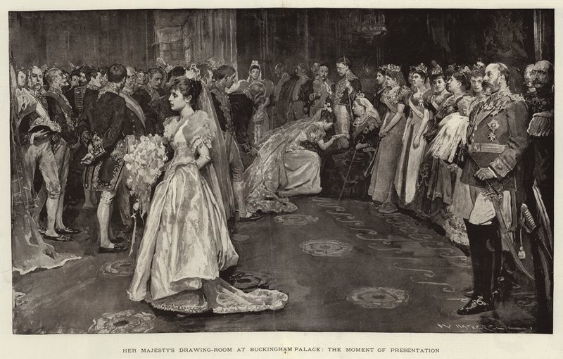 Le salon de Sa Majesté au palais de Buckingham, le moment de la présentation - William Hatherell
