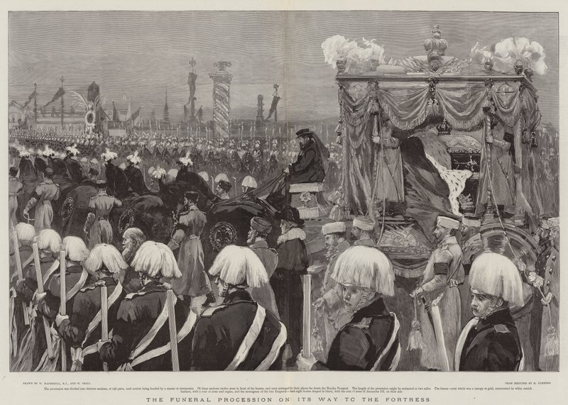 Le cortège funèbre en route vers la forteresse - William Hatherell