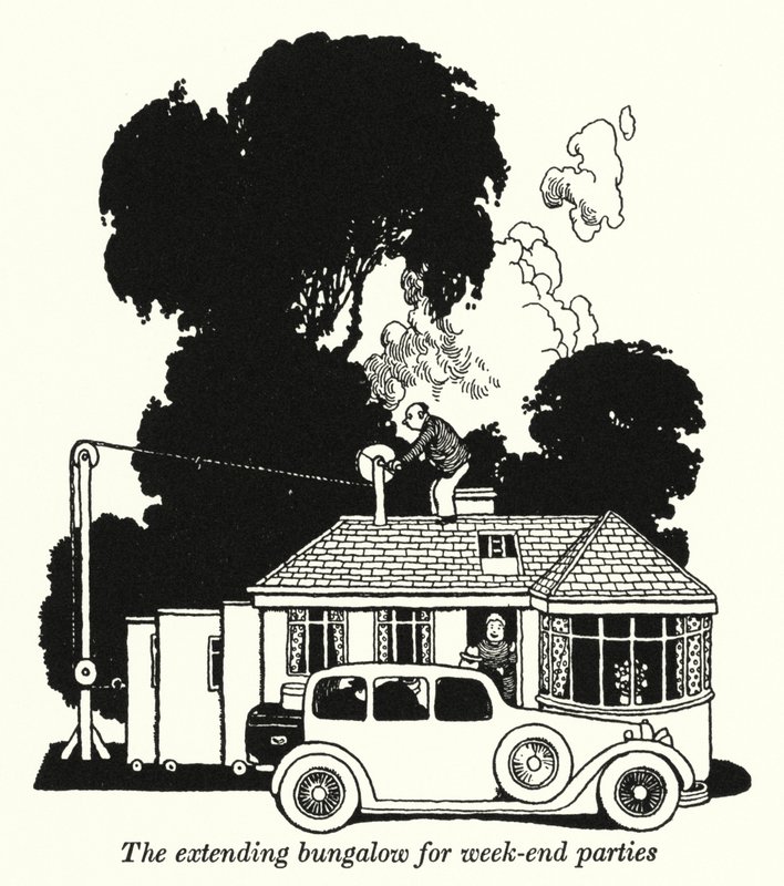Un bungalow extensible pour les fêtes de week-end - William Heath Robinson