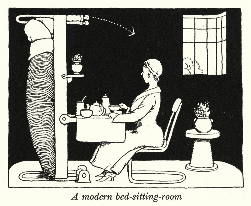 Une chambre-salon moderne - William Heath Robinson