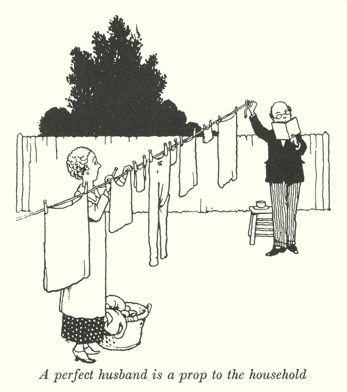 Un mari parfait est un soutien pour le foyer - William Heath Robinson