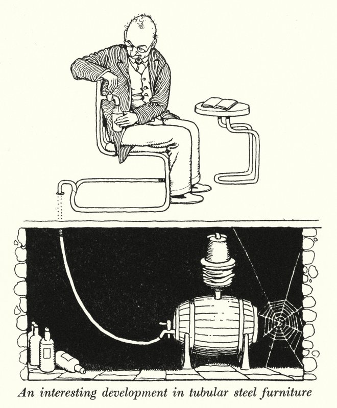 Un développement intéressant dans le mobilier en acier tubulaire - William Heath Robinson