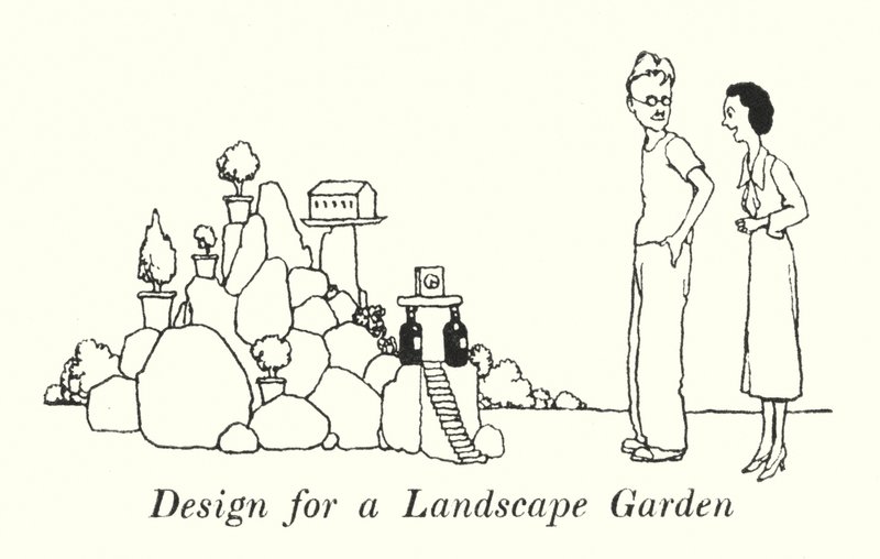 Conception pour un jardin paysager - William Heath Robinson