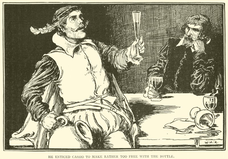 Il a incité Cassio à abuser de la bouteille - William Heath Robinson