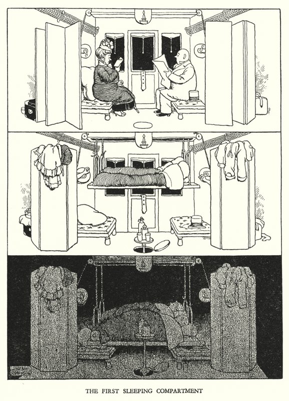 Illustration pour Railway Ribaldry par W Heath Robinson - William Heath Robinson
