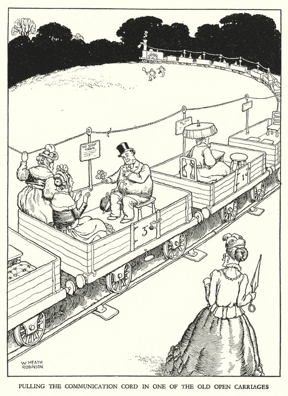 Illustration pour Railway Ribaldry par W Heath Robinson - William Heath Robinson