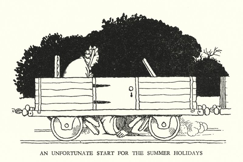 Illustration pour Railway Ribaldry de W Heath Robinson - William Heath Robinson