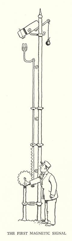 Illustration pour Railway Ribaldry par W Heath Robinson - William Heath Robinson