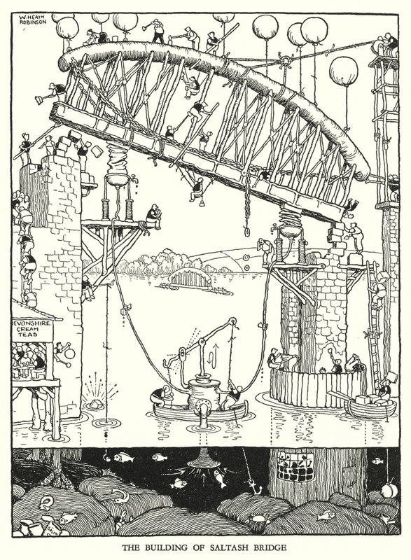 Illustration pour Railway Ribaldry par W Heath Robinson - William Heath Robinson