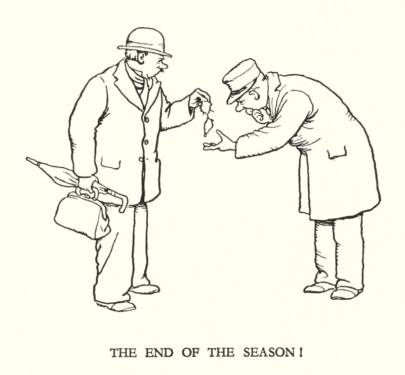 Illustration pour Railway Ribaldry par W Heath Robinson - William Heath Robinson