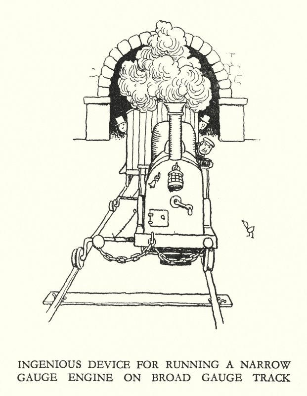 Illustration pour Railway Ribaldry par W Heath Robinson - William Heath Robinson