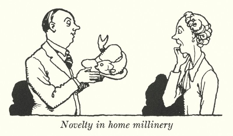 Nouvelle mode en chapellerie maison (lithographie) - William Heath Robinson