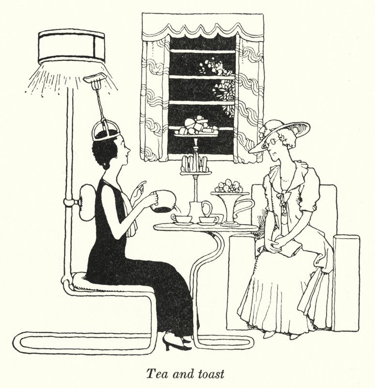 Thé et toast - William Heath Robinson