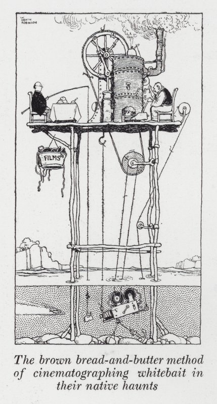La méthode du pain complet et du beurre pour filmer les éperlans dans leurs habitats naturels - William Heath Robinson