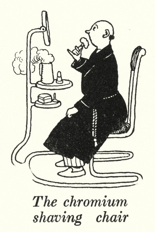 La chaise de rasage en chrome - William Heath Robinson