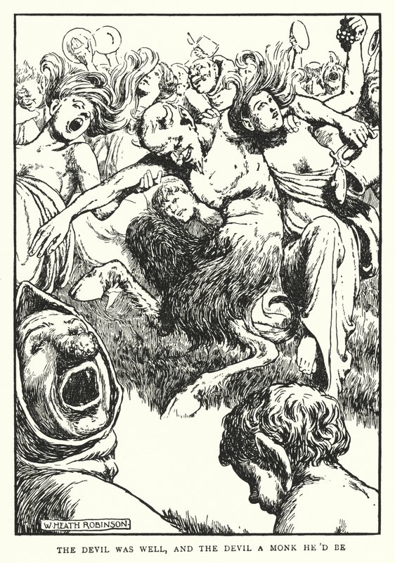 Le diable était bien, et le diable voulait être moine - William Heath Robinson