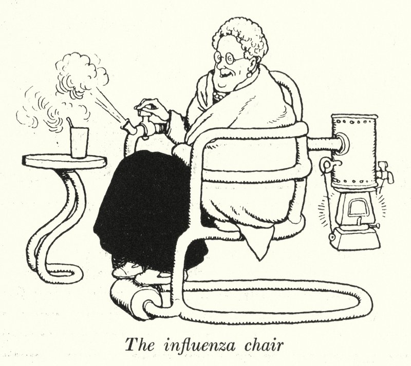 La chaise de la grippe - William Heath Robinson