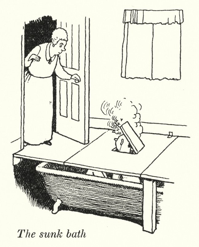 Le bain enfoncé - William Heath Robinson