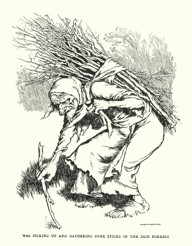 Ramassait et rassemblait des bâtons dans la dite forêt - William Heath Robinson