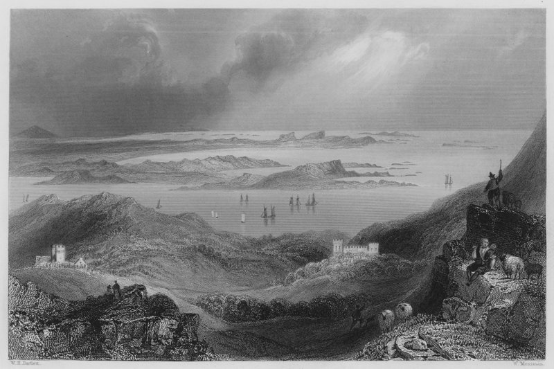 Château de Clifden, Connemara (gravure) - William Henry (after) Bartlett