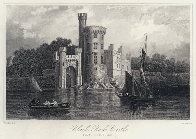 Château de Black Rock, de la rivière Lee (gravure) - William Henry Bartlett