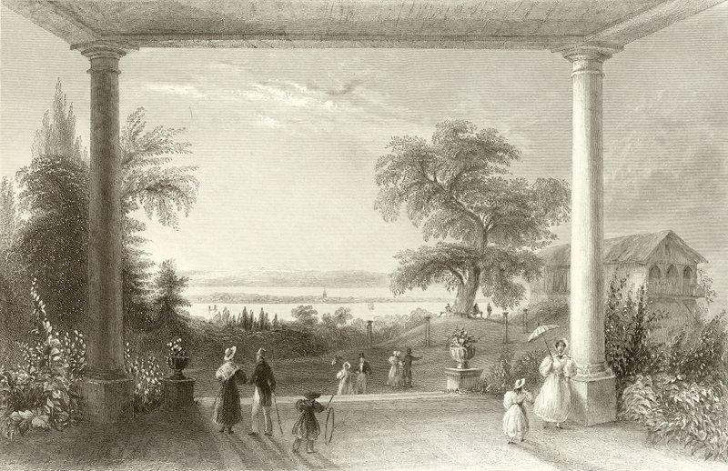 Ville et lac de Constance, depuis le château de Wolfsberg - William Henry Bartlett