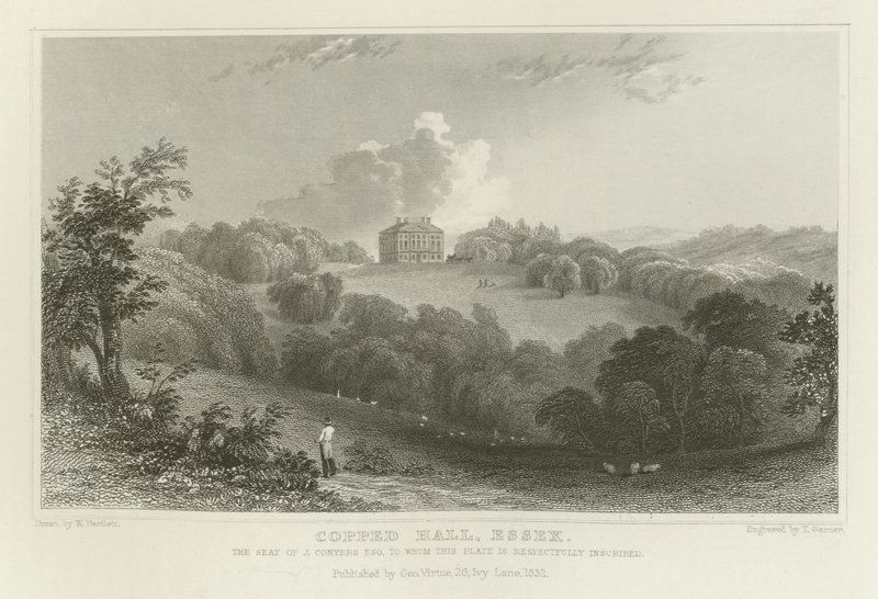 Copped Hall, Essex, la résidence de J Conyers, Esquire - William Henry Bartlett
